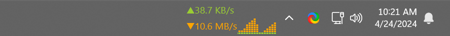 Taskbar speed and graph extension