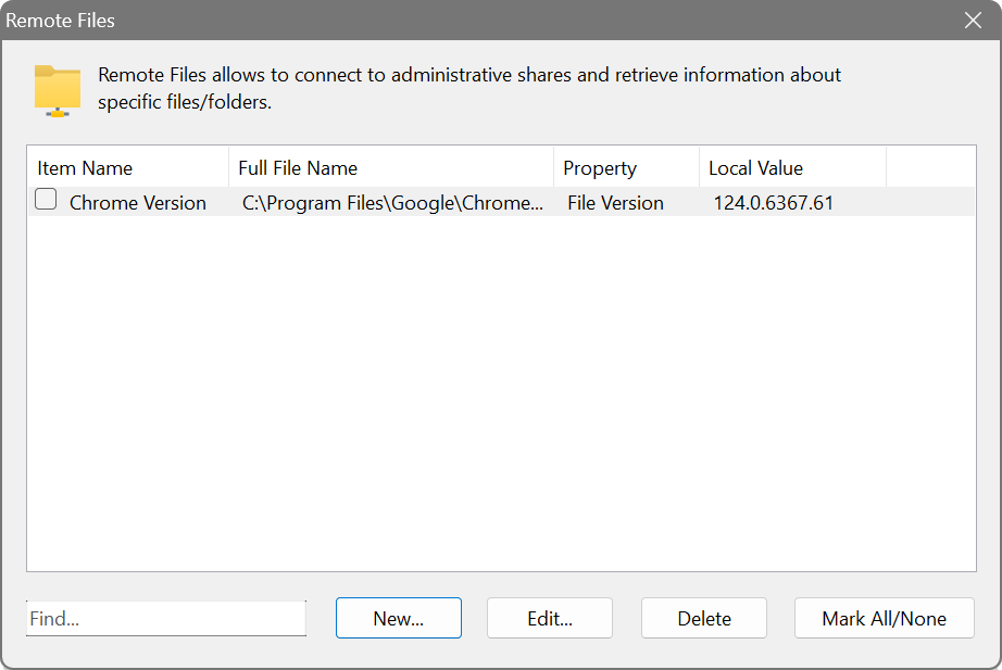 Remote file window