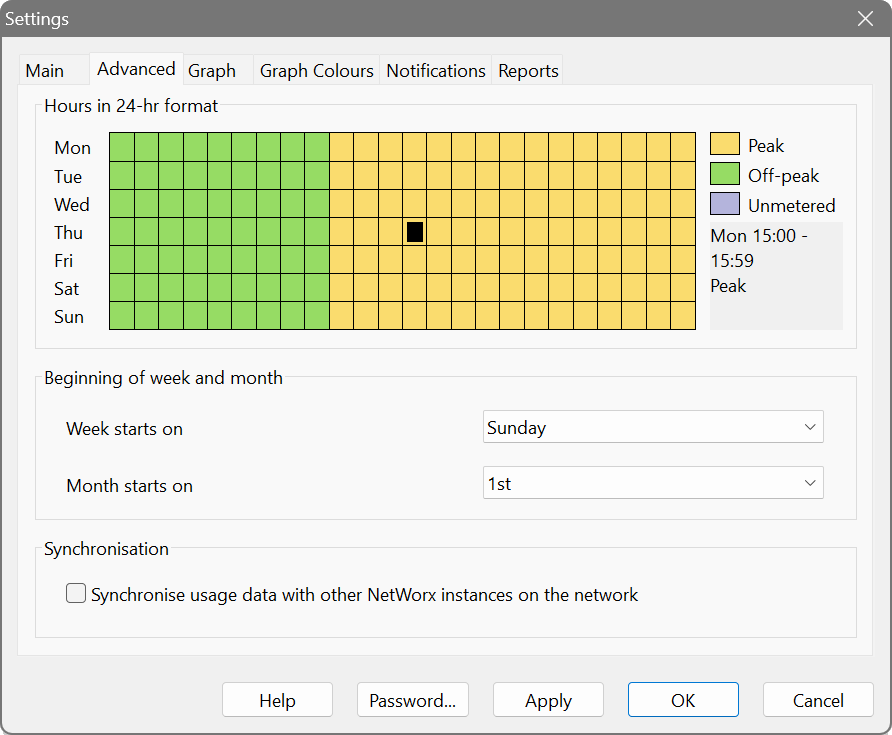 Advanced settings