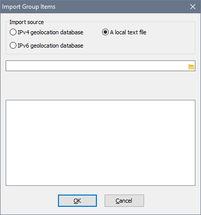 Importing group entries