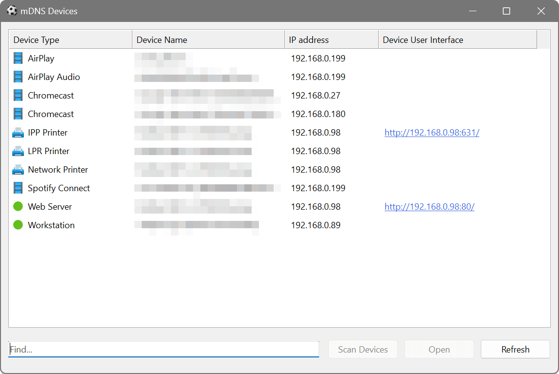 mDNS Device Discovery