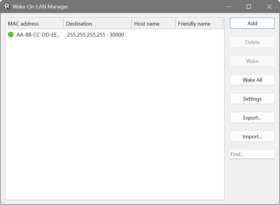 Wake-On-LAN Manager