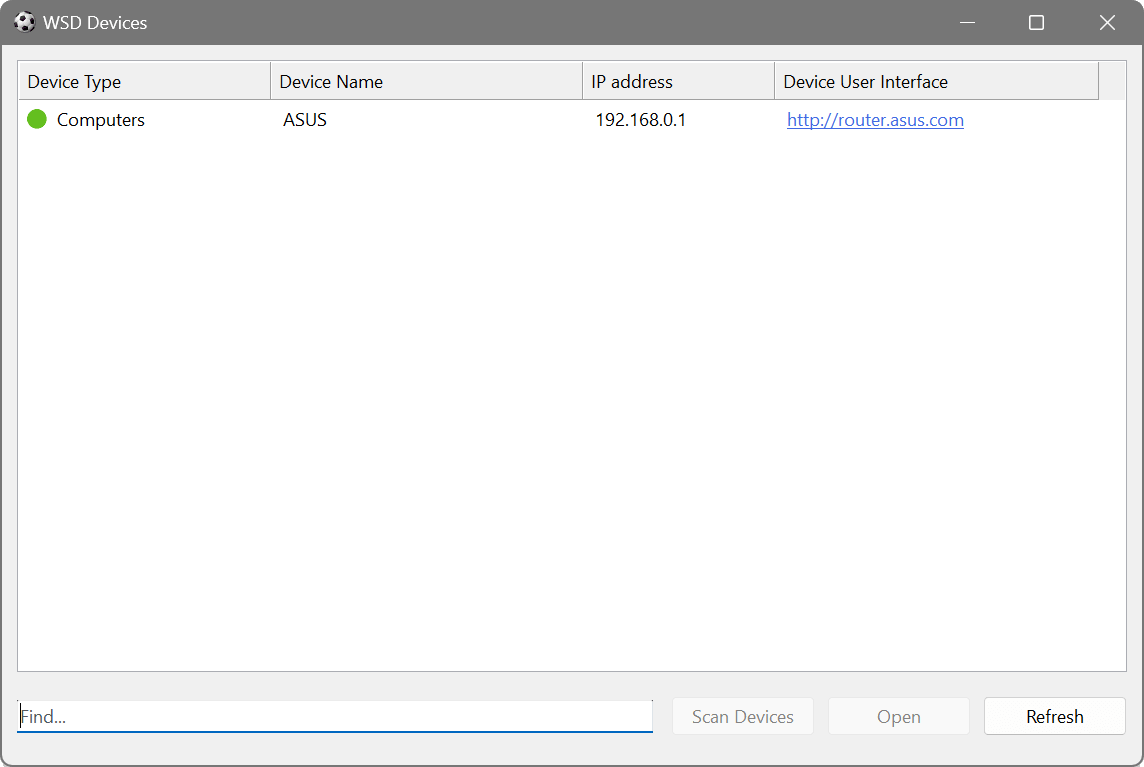 WSD Device Discovery
