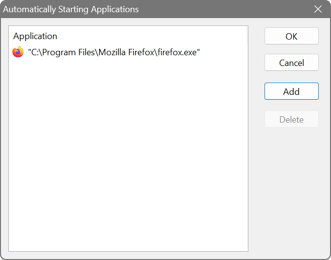 RAM Disk Automatically Starting Applications window