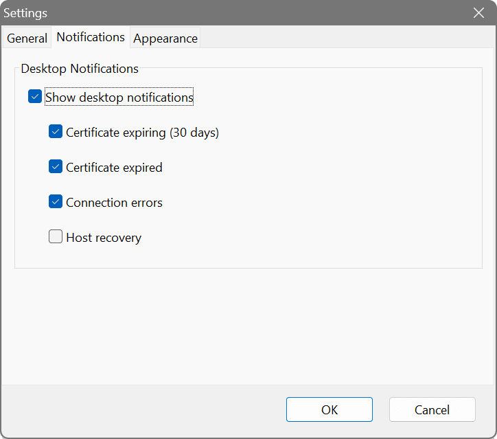 Notification settings